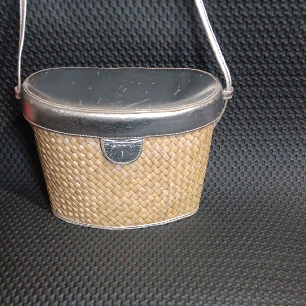 Susan Gail Silver and Tan Crossbody Bag